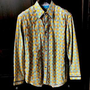 Robert Graham checkered paisley shirt